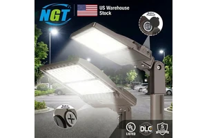 US CA in Stock Street Light Shoebox LED Outside Parking Lot Area Walkway Flood Lights Outdoor Garden Road Lamp Public Fixture UL