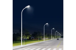 Single-arm Solar LED IP65 Aluminum Alloy Outdoor Street Lights for Road Use High Pole Wholesale