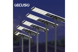 LECUSO New Best Quality Outdoor Waterproof 30w 60w 80w 100w 120w 150w Integrated All in One Led Solar Street Light