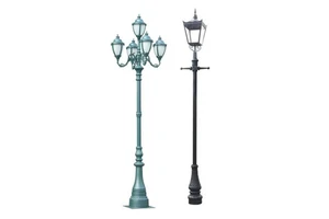 Hot Sale Antique Aluminum Street Lamp Pole Classic square Post Morden Crystal Led Outdoor Garden Wall Street Lighting