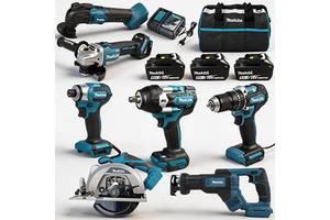 Cordless Makita Tools Impact Wrench Drill Polishing Tool Cutting DC18V Tools Kit Industrial High-quality 11-in-1 Tools Kit