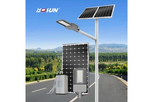 BOSUN Hot Sale 80W 100W Solar Split LED Street Lights With Ip65 MPPT Controller Aluminum Outdoor Streetlight For Urban Areas