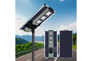 High-Power Integrated Solar Street Light Dual-Panel High Lumen LED IP66 Rated LiFePO4 Battery Aluminum Construction
