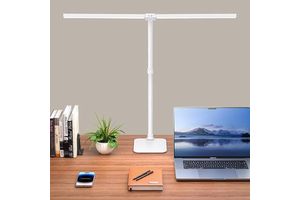 Modern Swing Arm LED Lamp with Clip Car Dimming Daylight Eye Protection for Computer Monitor for Home Office and Reading Room