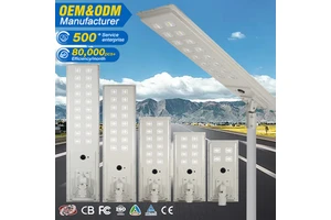 Hot Sale Ip66 Waterproof Outdoor Aluminum Streetlight 100W 200W 300W 500W 800W Integrated All in One Led Solar Street Light