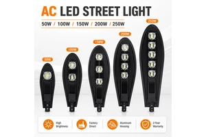 CE Certified High Brightness LED Street Light IP67 Waterproof Aluminum Lamp for Road and Residential Lighting