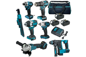 Hot-selling Tool Set Driver Angle Grinder Combo Kits with Battery Charger Efficient Tool Set Reliable Light Weight Tool Kit