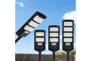 High Performance ABS Outdoor Waterproof Solar Street Light with Large Capacity Remote Control Battery & LED Light Source