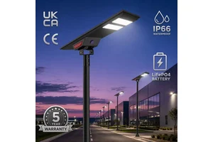 Integrated Solar Street Light All in One IP66 LiFePO4 Battery PIR Motion Sensor Road Lamp Wholesale Supplier