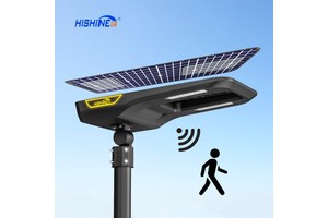 Hishine 5 Year Warranty Energy Saving All-in-One Solar Street Light 180LMW LED Motion Sensor Lampe Solaire for Road Lighting