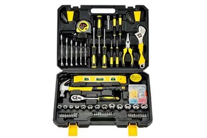 Portable Toolbox - 25-piece Set of High-carbon Steel Electric Tools for Home Maintenance and Manual Tools Toolbox