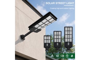 Outdoor LED Solar Street Light IP65 Waterproof All In One 200W 300W 400W Street Solar Light With Motion Sensor Remote Control