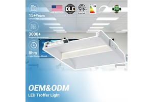 Office School Library Hospital Troffer Light 24w 36w 42w 50w Recessed Suspending Square Flat Led Panel Lighting