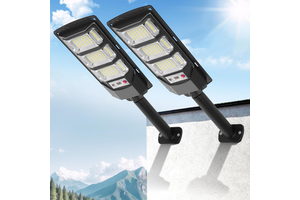 Outdoor Solar Street Lamp with Motion Sensor Courtyard Road Garden Commercial Lighting