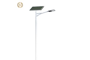 Hot Dip Galvanized Hexagonal Galvanized Solar Street Light Lamp Pole