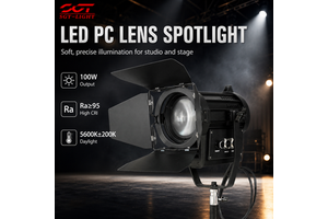 Leko Commercial 80W LED PC Spot Light Panel Knob DMX Operation High Fidelity Output for Live Event Presentation Showroom
