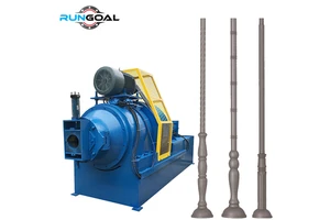 RunGoal OEM Street Light Pole Manufacturing Machine With PLC Spinning Machine For Road Street Lamp Post Production Line
