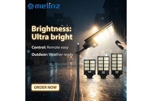 High Lumen SMD IP65 Waterproof Outdoor Solar Street Lamp 300W/400W/500W Remote Control Garden & Road Use ROHS Certified