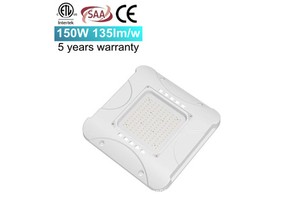 cETL CE 100W 150W 200W LED Canopy Light LED Parking Garage Lights Low Bay Soffit Lighting Fixture for Apartment Carport Dimmable
