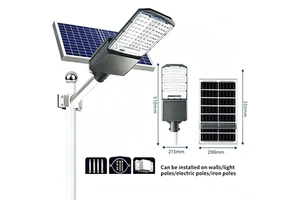Manufacturer Free Design40w 80w 100w 200w Aluminum IP65 Waterproof Outdoor Split Street Lamp All in Two Led Solar Street Light