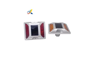 IP68 Waterproof Aluminum Solar Powered Flashing Light Traffic Road Stud Reflective Cat Eye Marker
