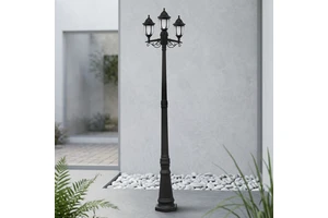 PH2103 2M IP44 3 Heads Outdoor Antique Street Light Poles Three Head Street Lighting for Road