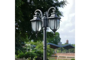 Villa Street Lamp Garden Outdoor Waterproof Retro Double-Head Household Yard Courtyard Electric-Powered High-Pole Light