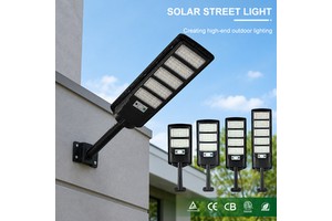 Factory Direct Sales 40W 60W 80W 100W 2835 LED Remote Control Solar Street Lamp All in One Solar Street Light