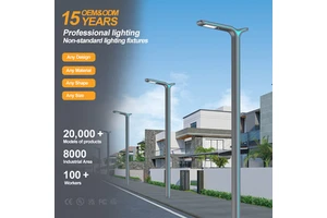High Lumen Outdoor Unique Aluminum Diecast Streetlight LED Source IP65 Pole Post Garden Light For Street Parking Lot