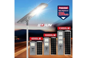 Bosun IP65 Outdoor Waterproof Aluminum Long Life-span Integrated Street Light for Real Estate Road Highway Capital Construction