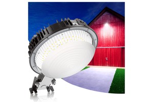 120W Dusk-to-Dawn LED Barn Light 18000lm 5000K Beam Angle Aluminum Body Yard Light for Gardens IP65 Rating