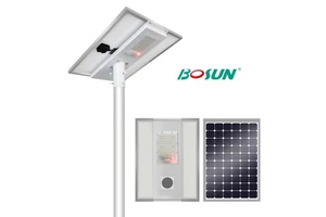 BOSUN Ip65 Outdoor Street Lamp Waterproof 400w 500w 600w 800w 1000w 1200w Integrated All in One Led Solar Street Light