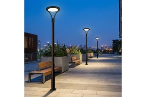 Solar LED Street Light IP65 220V Die-cast Aluminum Outdoor Home Garden Community Park Villa Landscape High Pole China Model