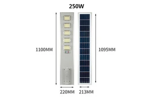 250W Modern Outdoor Streetlight All in One Road Lamp Waterproof 250W Outdoor Solar Street Light