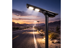 100W Split Solar AC Powered Street Light LiFePO4 Battery IP65 IK08 Bat Wing SMD5050 LED Rural Village Road Lamp
