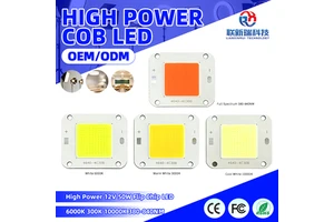 12V 50W Flip-chip COB LED Light Source 6000K White Solar Street Light Module Garden Pathway Yard Security Flood Light