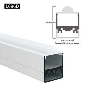 19.5*27MM High Quality U Channel Alu Extrusion Housing LED Strip Light Surface Mounted Aluminium Led Profile Cabinet Lamp