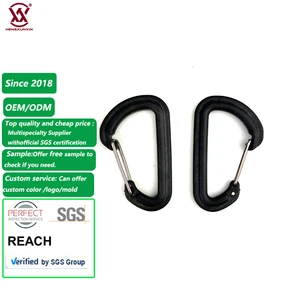 Outdoor D-Shape Plastic Carabiner Spring Snap Key Chain Clip Hook Buckle D Rings Hook Buckle
