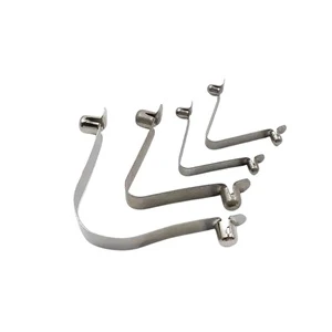 China Factory Customized Stainless Steel Dual Button Push Spring Clamp V-Shape Button Clip For Kayak Paddle Backpacking Tent