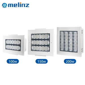 Wholesale Gas Station IP65 Waterproof Aluminum PC 100W 150W 200W Recessed Mounted LED Canopy Lights