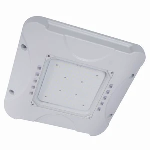 Recessed 17'' Low Profile Square Ceiling Underpass Surface Mount LED Carwash Workshop Basement Canopy Light