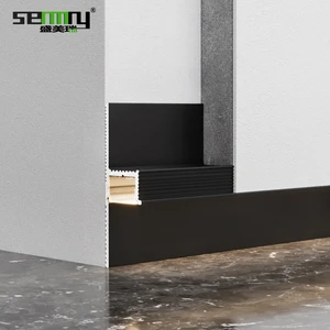 Decorative Aluminum Floor Wall Strip Lighting System Integrated Skirting Board Led Light