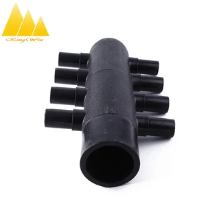 Plastic Ground Source Heat Pump Pipe Fittings Nine Ways Tee Smooth Surface Chemical Resistant for Plumbing Applications