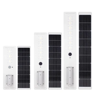 Monocrystalline Solar Panels IP67 Rated Battery Powered Aluminum Long Service Life LED Solar Street Lights