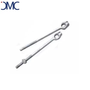 Hot Dip Galvanized Anchor Rod Thimble Eye Bolt JMC Brand JMC-EB005 Made in China Carbon Steel Pole Line Hardware with Nut