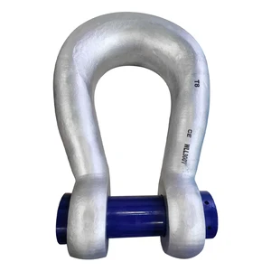 Durable Forged Alloy Steel 1500T Bow Shackles Galvanized Surface Screw Collar Pin For Mining Construction Shipping (US Type)