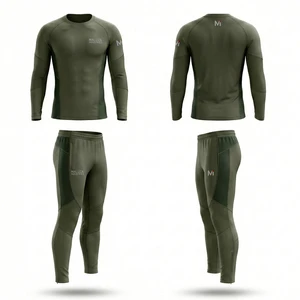 Titan Shield Athletic Compression Long Sleeve Gym Tracksuit Performance Fit MALUZA INDUSTRIES Training Wear Spandex/Polyester