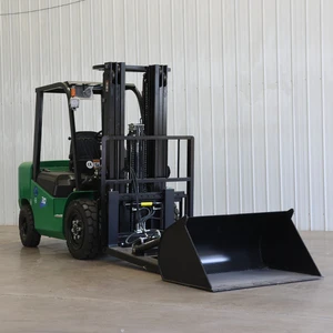 Hot Sale 3T Batteries With Bucket Shovel Attachment Reliable Performance Stacker Electric Forklift For Farm Manure Loading