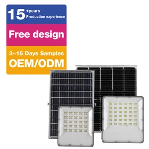 High Brightness Alloy Casing Outdoor Garden Ip66 Waterproof 100w 200w 300w 400w Led Solar Floodlight