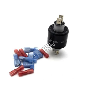 A4H 4pins 30A*2poles & 4A*2poles Rotary Joint Pin type Slip Ring Electric Rotary Connector Mercury Slip Ring